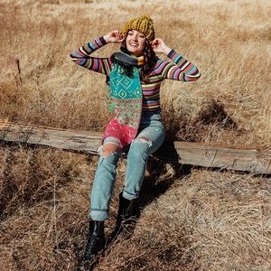 Multi Color Knit Scarf